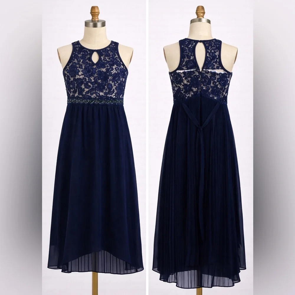 Rare Editions Navy Blue Formal Kids Dress
